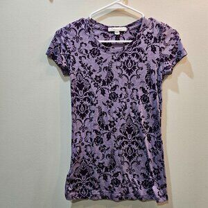 Purple Damask pattern top